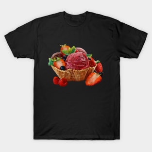 Ice cream with berries T-Shirt